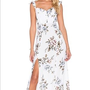 Flynn Skye Bardot Maxi In White Rose